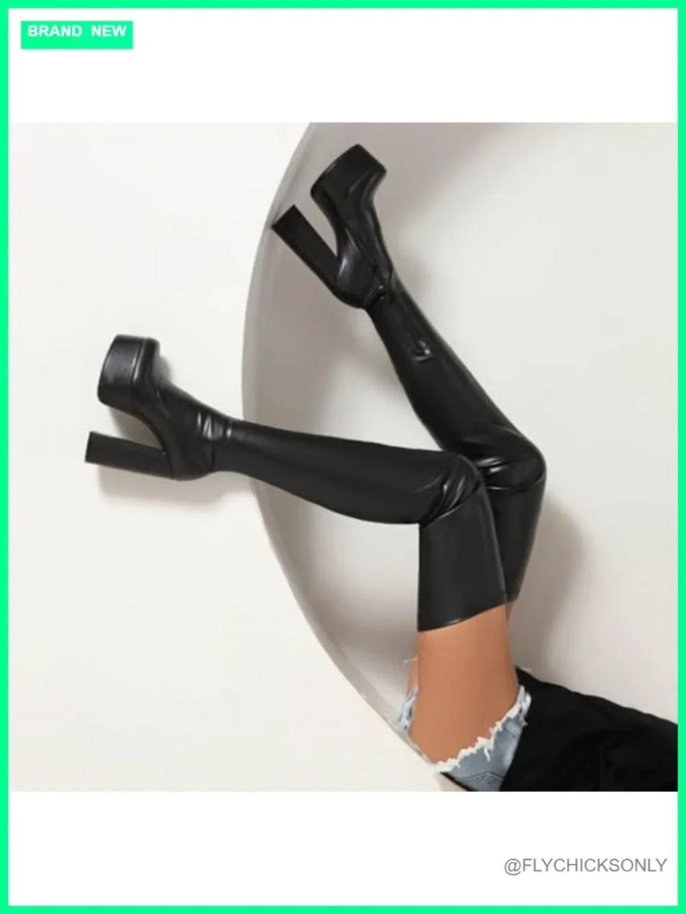 Over-the-Knee Block Heel Boots for Women, Round Toe, Zip Closure